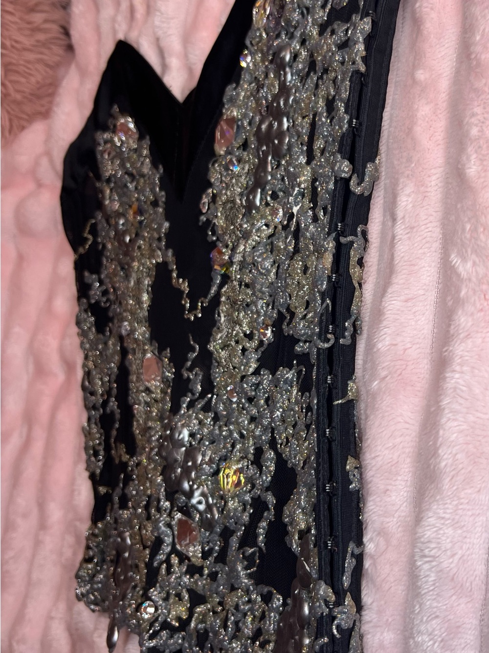 Ema Savahl One of a Kind Corset Top Swarovski Crystal Hand Painted Couture NWT - Picture 4 of 17
